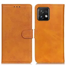 Motorola Edge 40 Pro 5G Fodral Solid L&auml;der Brun