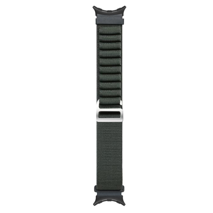 Bild 2, Google Pixel Watch / Watch 2 Armband Nylon Pro Militär Grön