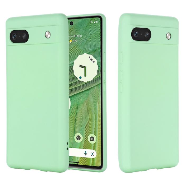 Bild 2, Google Pixel 7A Skal Liquid Silikon Med Strap Grön