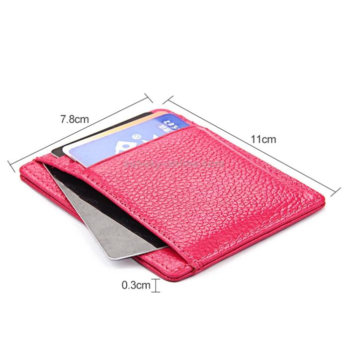 Bild 4, RFID Plånbok Korthållare Litchi Textur Rosa