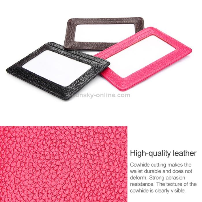 Bild 5, RFID Plånbok Korthållare Litchi Textur Rosa