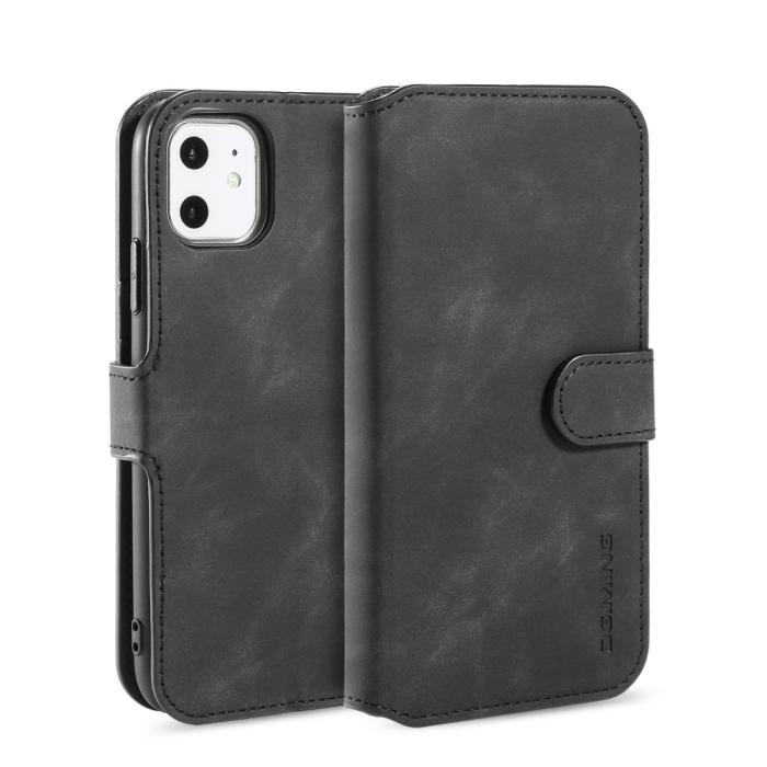 Bild 1, DG.MING iPhone 11 Fodral Retro Läder Svart