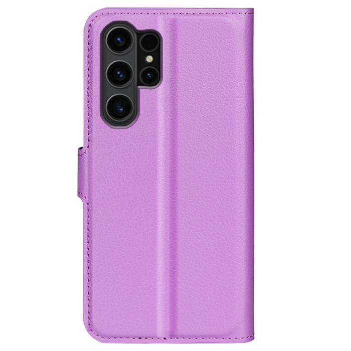 Bild 6, Samsung Galaxy S24 Ultra Fodral Läder Litchi Lila
