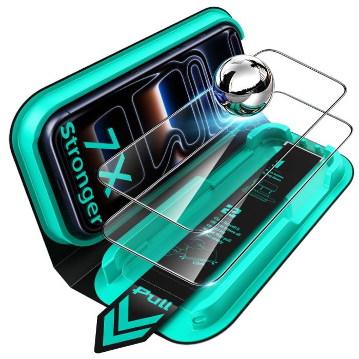 Bild 2, ESR iPhone 18 Pro/17 Pro 2-PACK Skärmskydd Amorite Härdat Glas