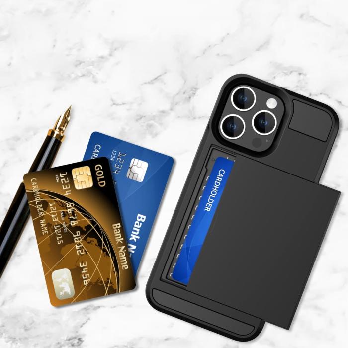 Bild 4, iPhone 15 Plus Skal Hybrid Armor Med Kortfack Guld