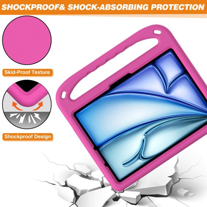 Bild 5, iPad Pro 11 2025/2024/Air 11 2026-2024 Skal EVA Kickstand Rosa