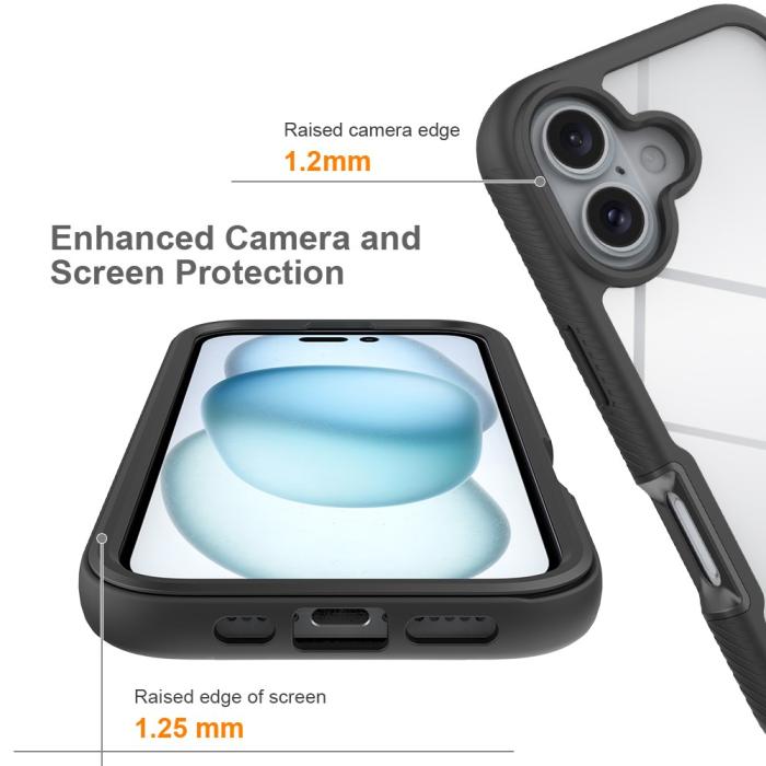 Bild 3, iPhone 16 Skal 360 Hybrid Defense Svart
