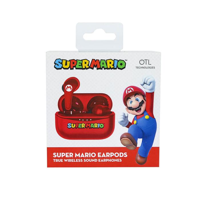 Bild 2, Super Mario Hörlur In-Ear TWS Bluetooth Röd