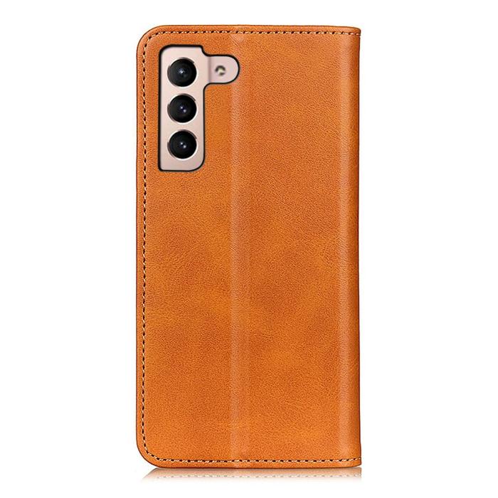 Bild 3, Samsung Galaxy S22 Plus Fodral Flip Split Läder Brun