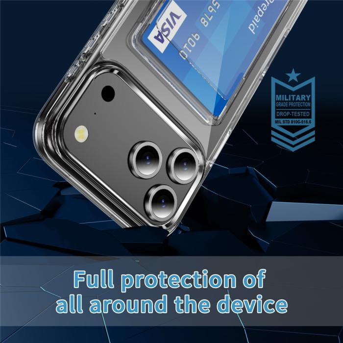 Bild 6, iPhone 17 Pro Max Skal Med Korthållare Transparent