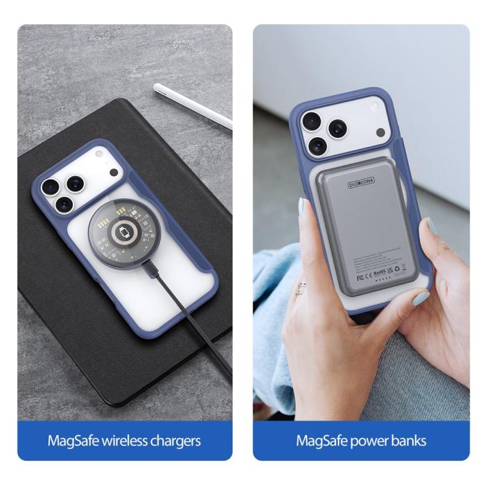 Bild 5, DUX DUCIS iPhone 17 Pro Max Fodral MagSafe Skin X Pro Blå