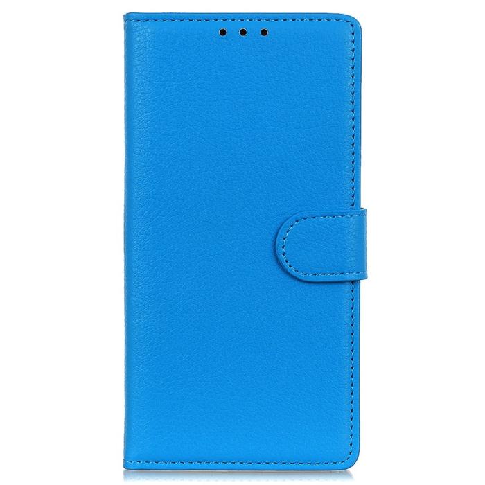 Bild 6, Samsung Galaxy S23 Ultra Fodral Litchi Läder Blå