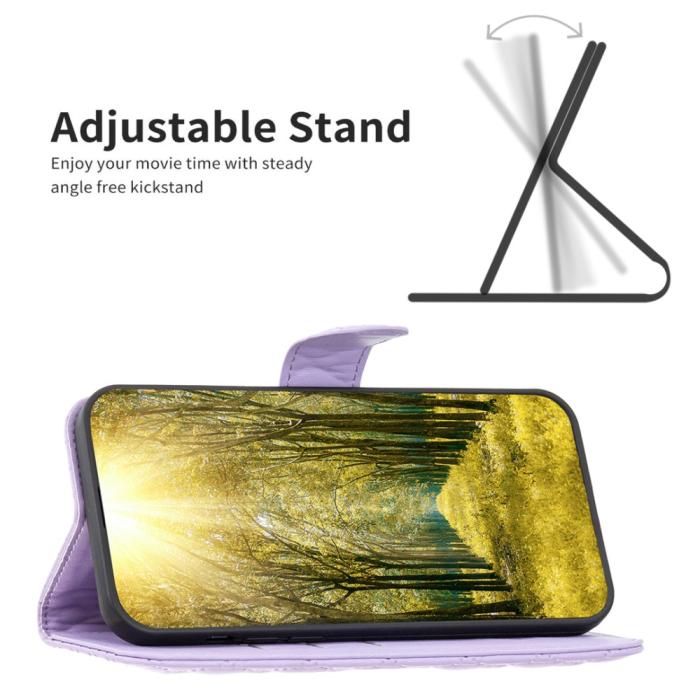 Bild 2, Motorola Moto G55 5G Fodral Diamond Läder Lila