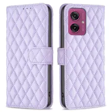 Motorola Moto G55 5G Fodral Diamond L&auml;der Lila