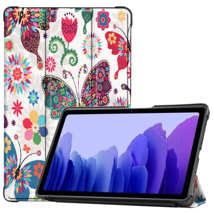 Bild 1, Samsung Galaxy Tab A7 10.4 Fodral Tri-Fold Fjärilar