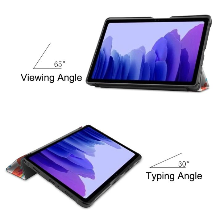 Bild 3, Samsung Galaxy Tab A7 10.4 Fodral Tri-Fold Fjärilar