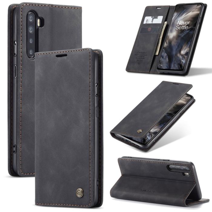 Bild 1, OnePlus Nord - CASEME Vintage Fodral - Svart