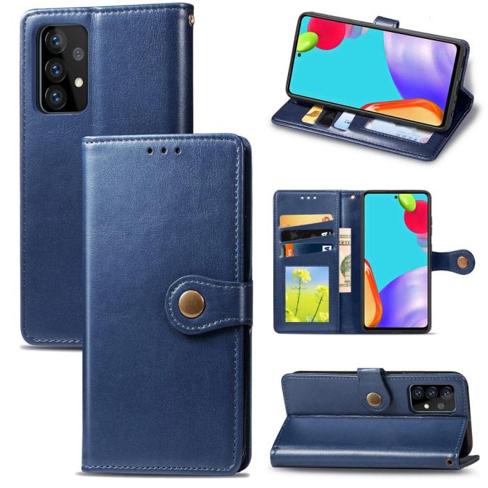 Bild 1, Samsung Galaxy A72 - Solid Plånboksfodral - Blå