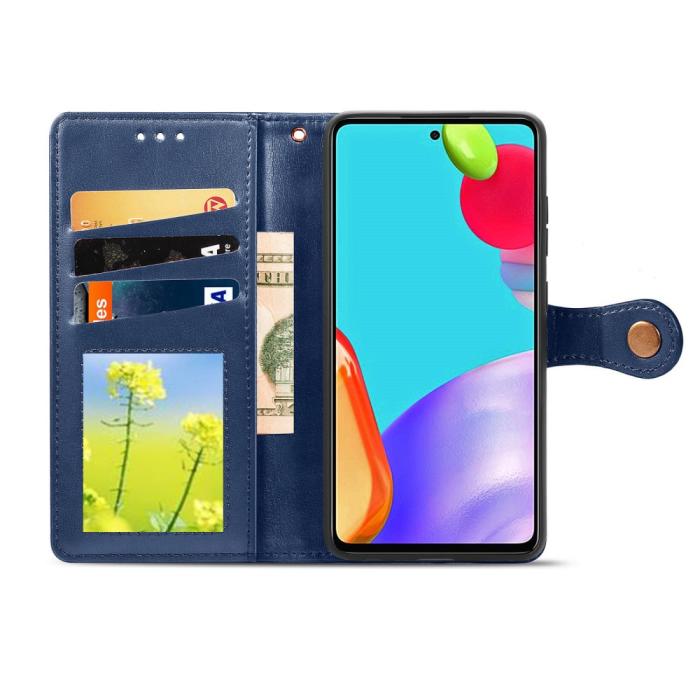 Bild 3, Samsung Galaxy A72 - Solid Plånboksfodral - Blå