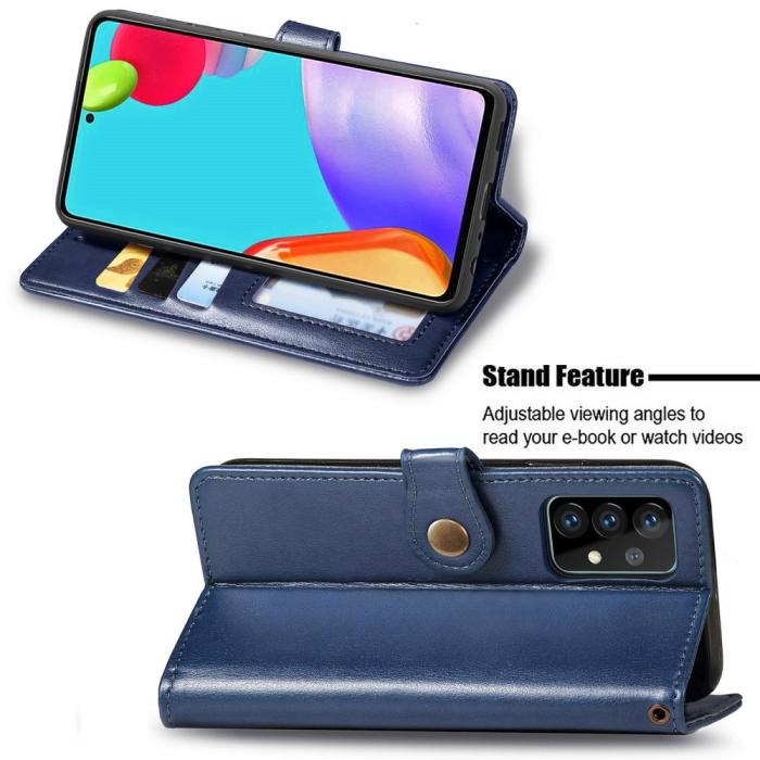 Bild 4, Samsung Galaxy A72 - Solid Plånboksfodral - Blå