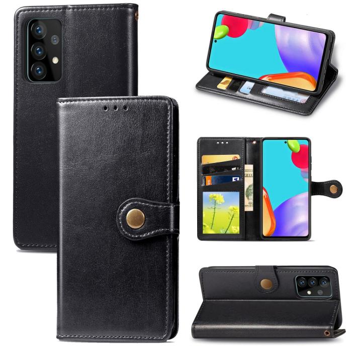 Bild 1, Samsung Galaxy A72 - Solid Plånboksfodral - Svart