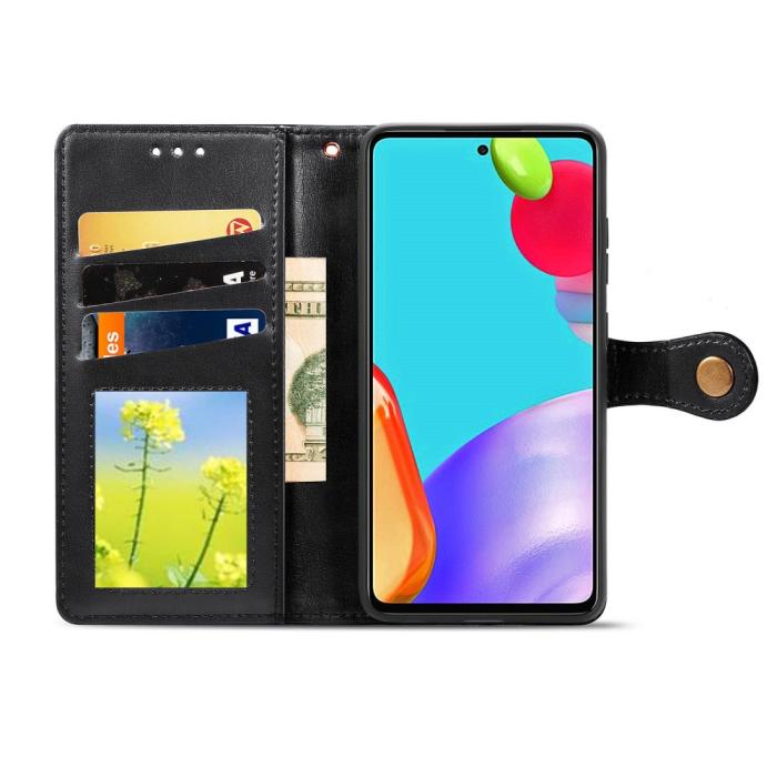 Bild 4, Samsung Galaxy A72 - Solid Plånboksfodral - Svart