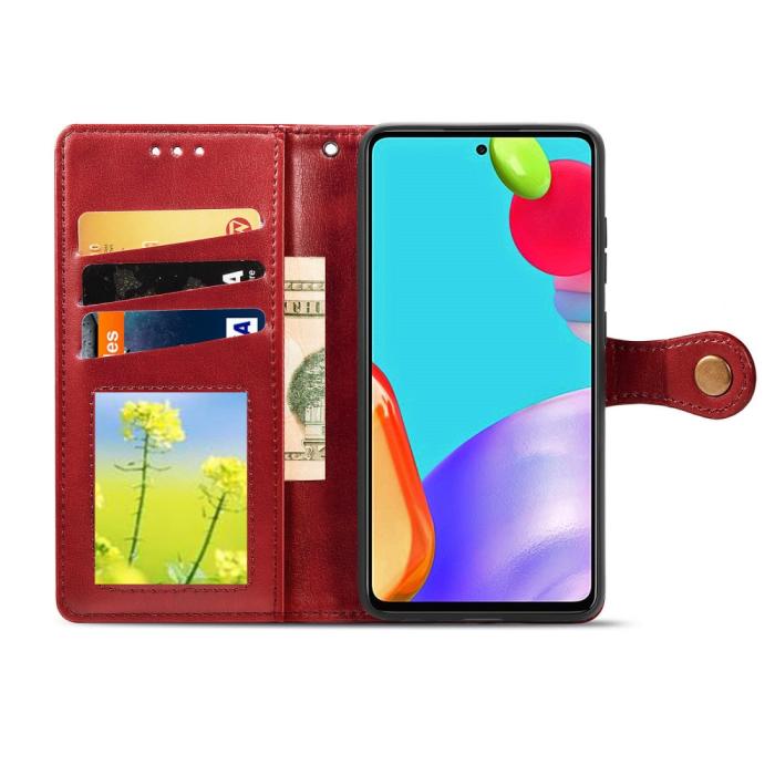 Bild 4, Samsung Galaxy A72 - Solid Plånboksfodral - Röd