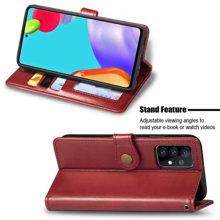 Bild 5, Samsung Galaxy A72 - Solid Plånboksfodral - Röd