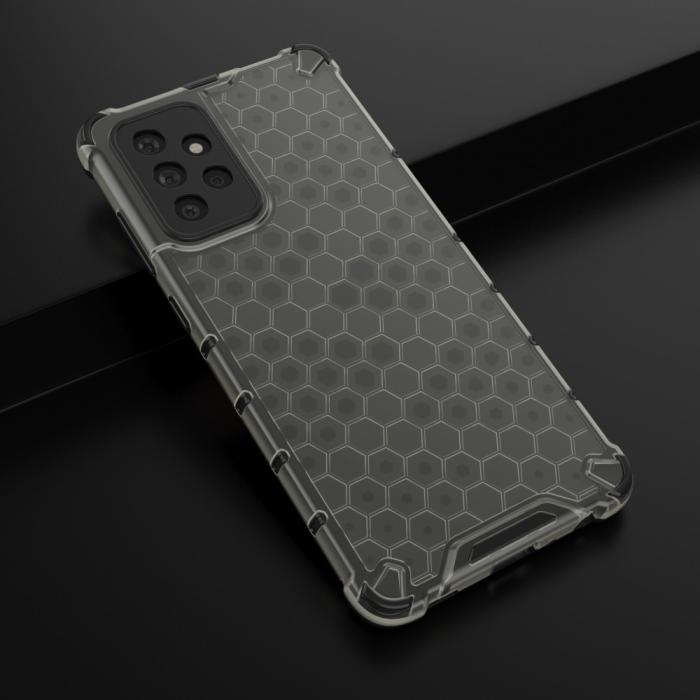 Bild 3, Samsung Galaxy A72 - Armor Honeycomb Textur Skal - Svart