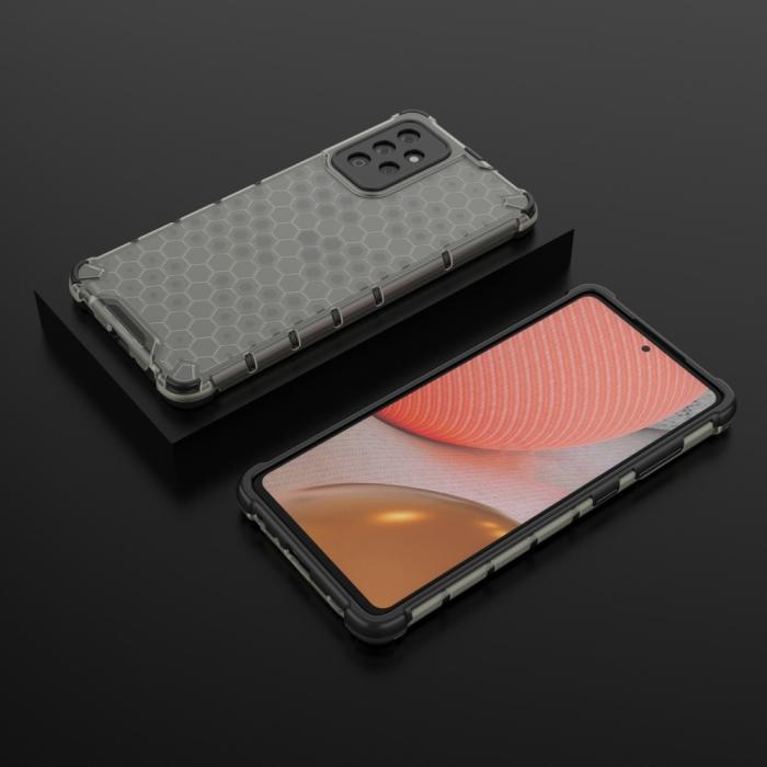 Bild 4, Samsung Galaxy A72 - Armor Honeycomb Textur Skal - Svart