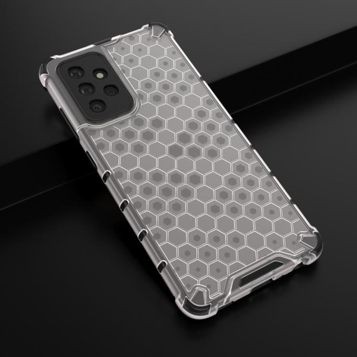 Bild 3, Samsung Galaxy A72 - Armor Honeycomb Textur Skal - Vit