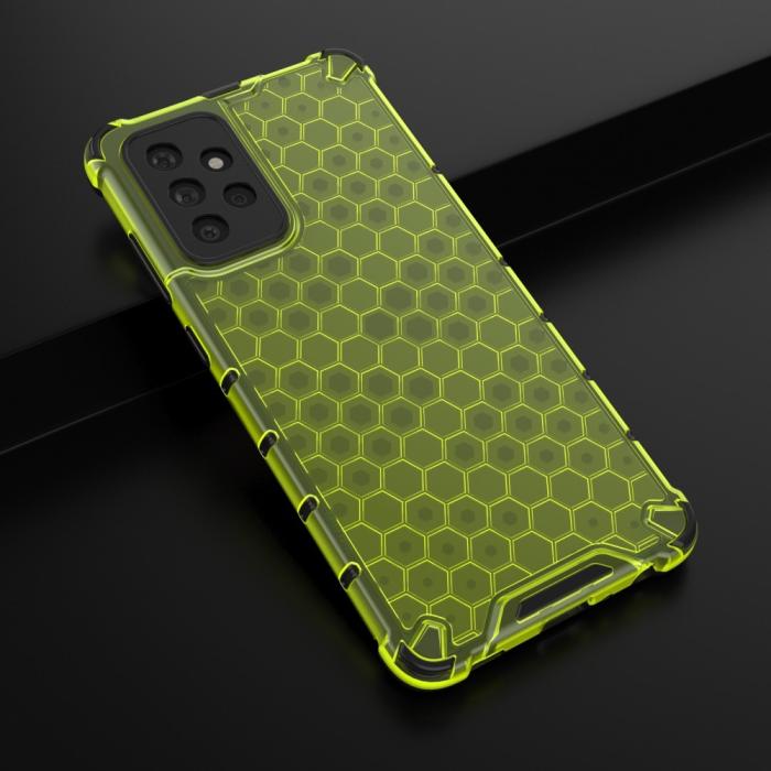Bild 3, Samsung Galaxy A72 - Armor Honeycomb Textur Skal - Grön