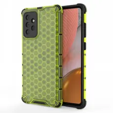 Samsung Galaxy A72 - Armor Honeycomb Textur Skal - Gr&ouml;n