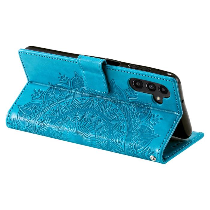 Bild 4, Samsung Galaxy A34 5G Fodral Mandala Läder Blå