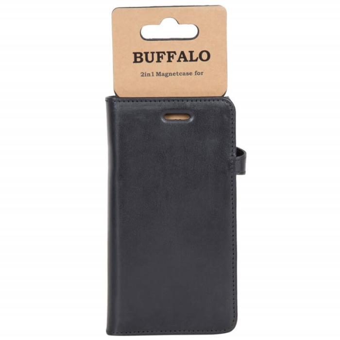 Bild 2, Buffalo Samsung Galaxy S9 Plus Fodral 2in1 Äkta Läder Svart