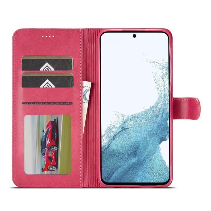 Bild 2, LC.IMEEKE Samsung Galaxy A34 5G Fodral Läder Rosa/Röd
