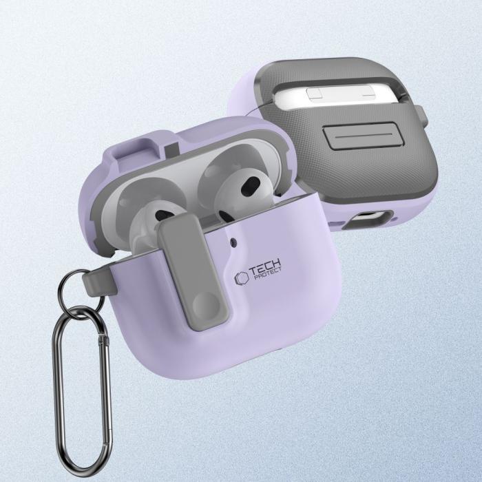 Bild 2, Tech-Protect AirPods 4 Skal Slim Hook Lavender