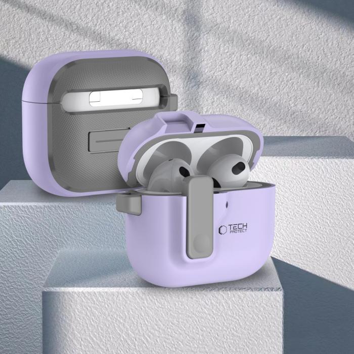 Bild 3, Tech-Protect AirPods 4 Skal Slim Hook Lavender