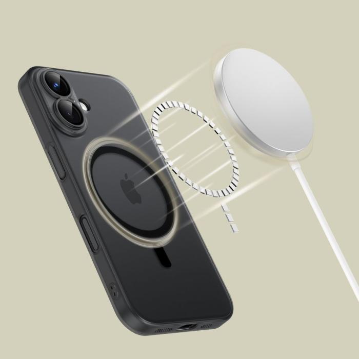 Bild 3, Tech-Protect iPhone 15 Pro Skal MagSafe MagSlim Matt Svart