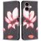 iPhone 16 Plus Fodral Med Tryck Rosa Blomma