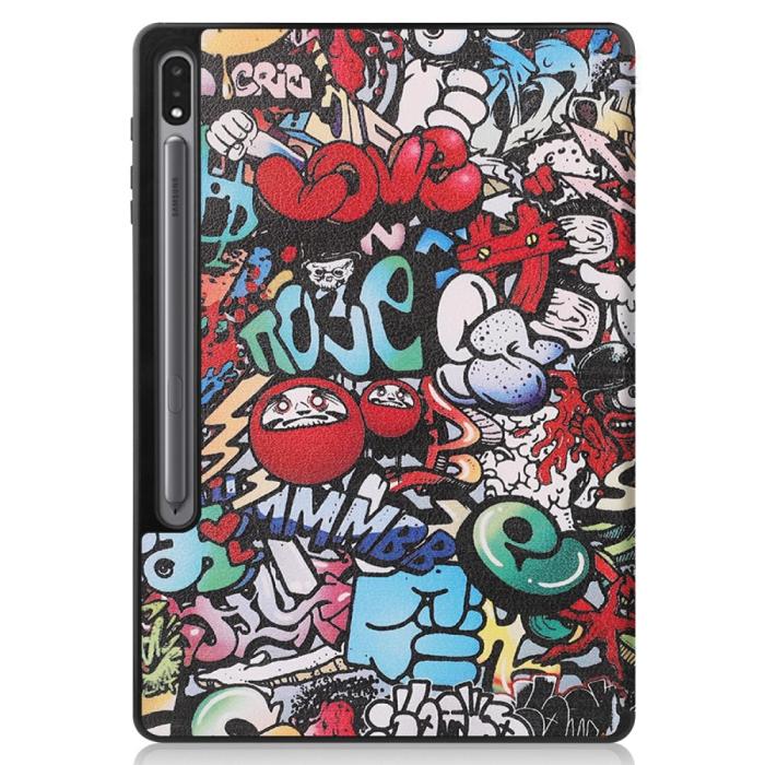 Bild 4, Samsung Galaxy Tab S7 Plus / Tab S8 Plus Fodral Tri-Fold Pennhållare