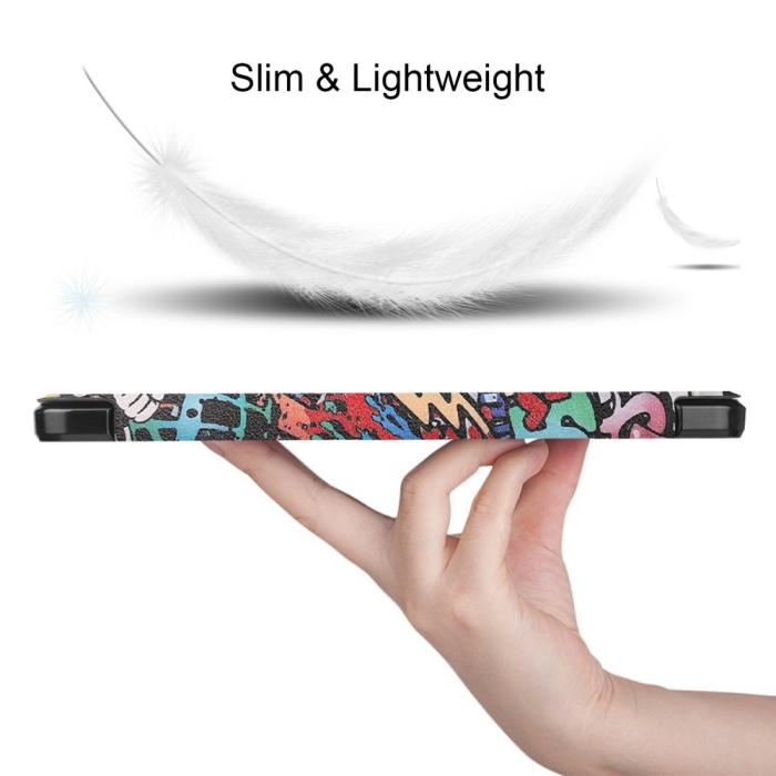Bild 6, Samsung Galaxy Tab S7 Plus / Tab S8 Plus Fodral Tri-Fold Pennhållare