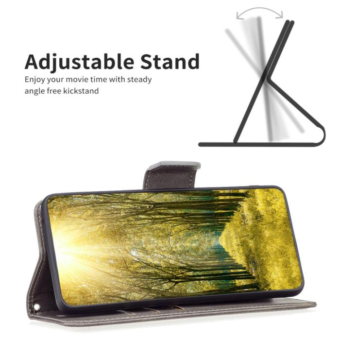 Bild 2, Samsung Galaxy A35 5G Fodral Shark Läder Grå