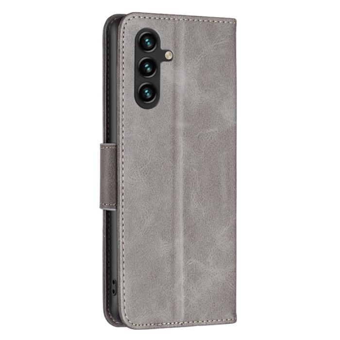 Bild 5, Samsung Galaxy A35 5G Fodral Shark Läder Grå