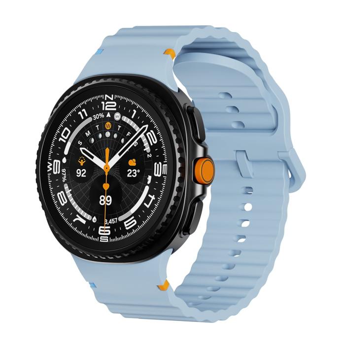 Bild 3, KALEBOL Galaxy Watch 8 46/44/40 mm Armband Wave Blå