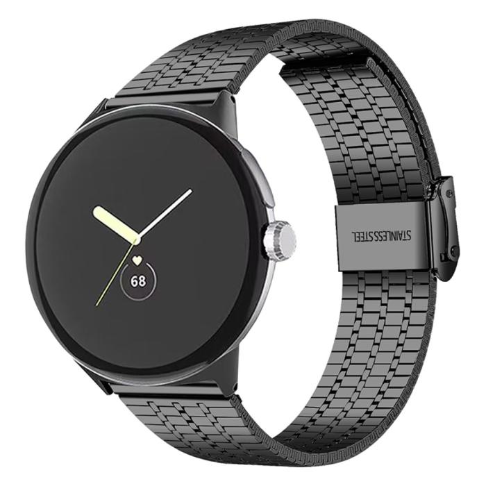 Bild 2, Google Pixel Watch / Watch 2 Metallarmband Svart
