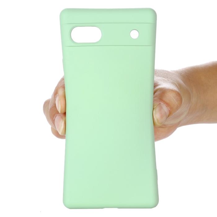Bild 6, Google Pixel 7A Skal Liquid Silikon Med Strap Grön