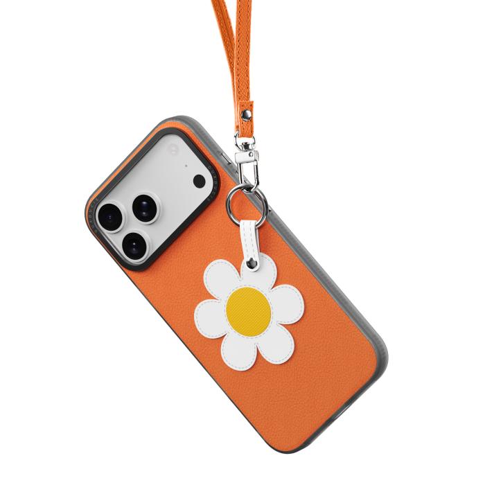 Bild 3, DUX DUCIS iPhone 18 Pro Max Skal PU-Läder Prästkrage Orange