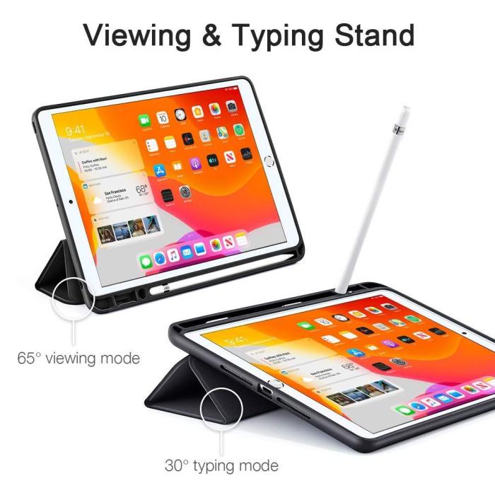 Bild 5, ESR iPad 10.2 2019/2020/2021 Fodral Rebound Pennhållare Svart