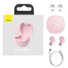 Baseus Encok WM01 True Wireless Hörlurar - Rosa